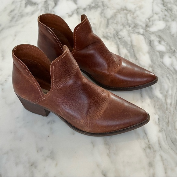 Steve Madden Austin Cognac Leather Ankle Booties • Sz 9 - Picture 6 of 12